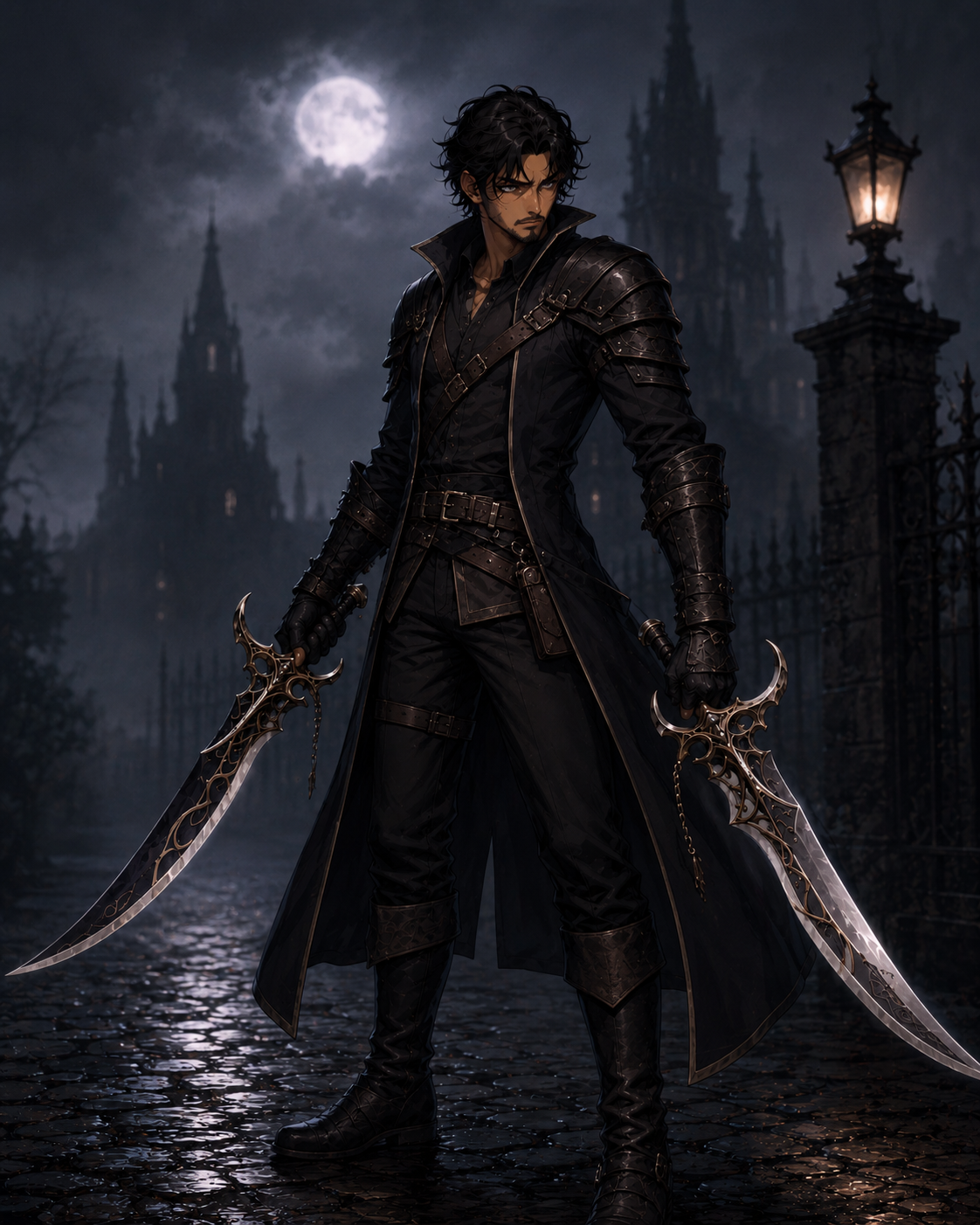Dual sword wielding fighter